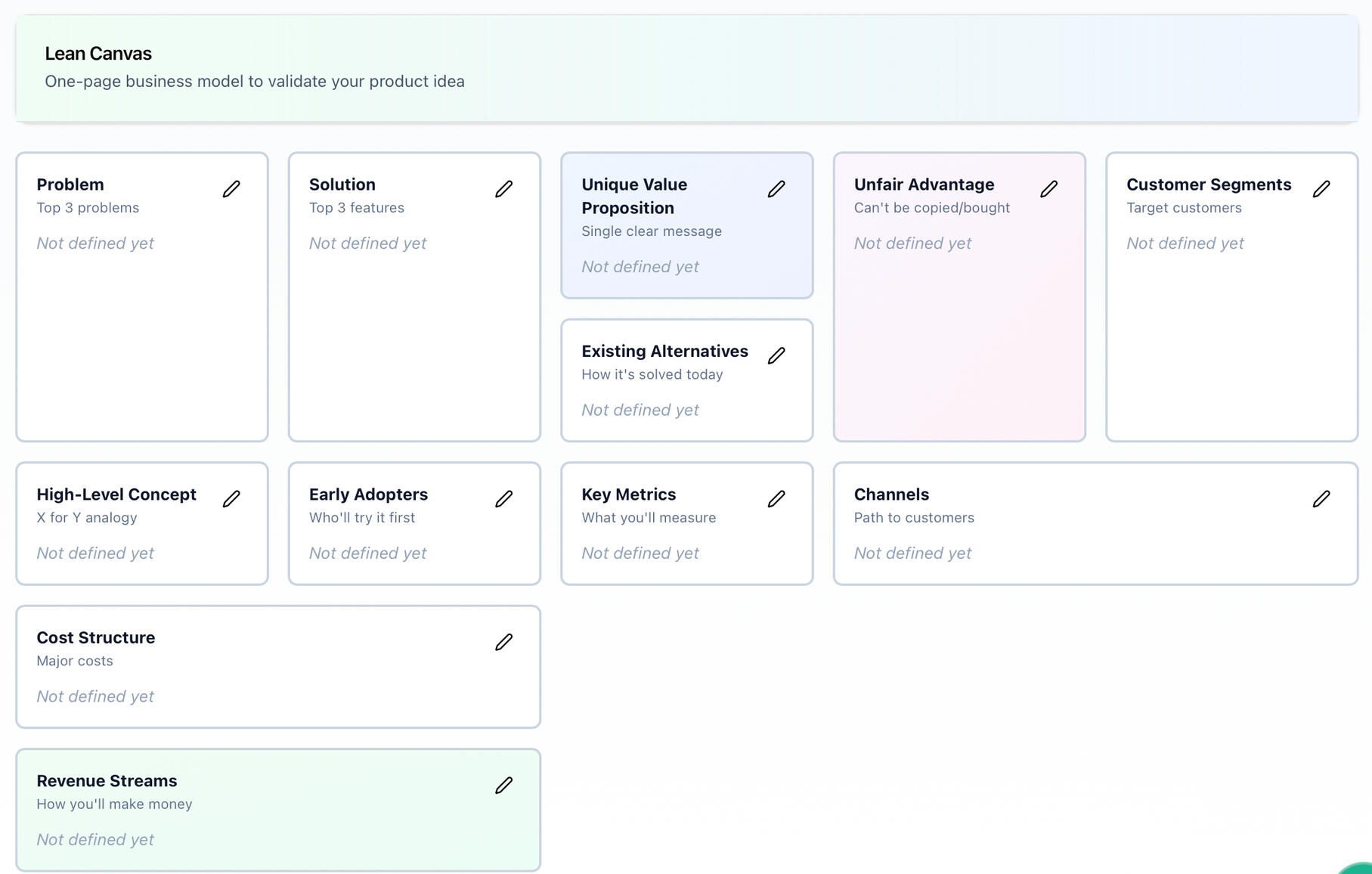 Lean Canvas Feature in the Execution Engine - Built by SystemIn30